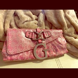 Pink Guess Clutch